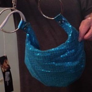Sequiny light blue Satchel